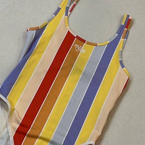 NWOT NIKE Colorful Stripes Tank Bodysuit - Size Small - Picture 4 of 12